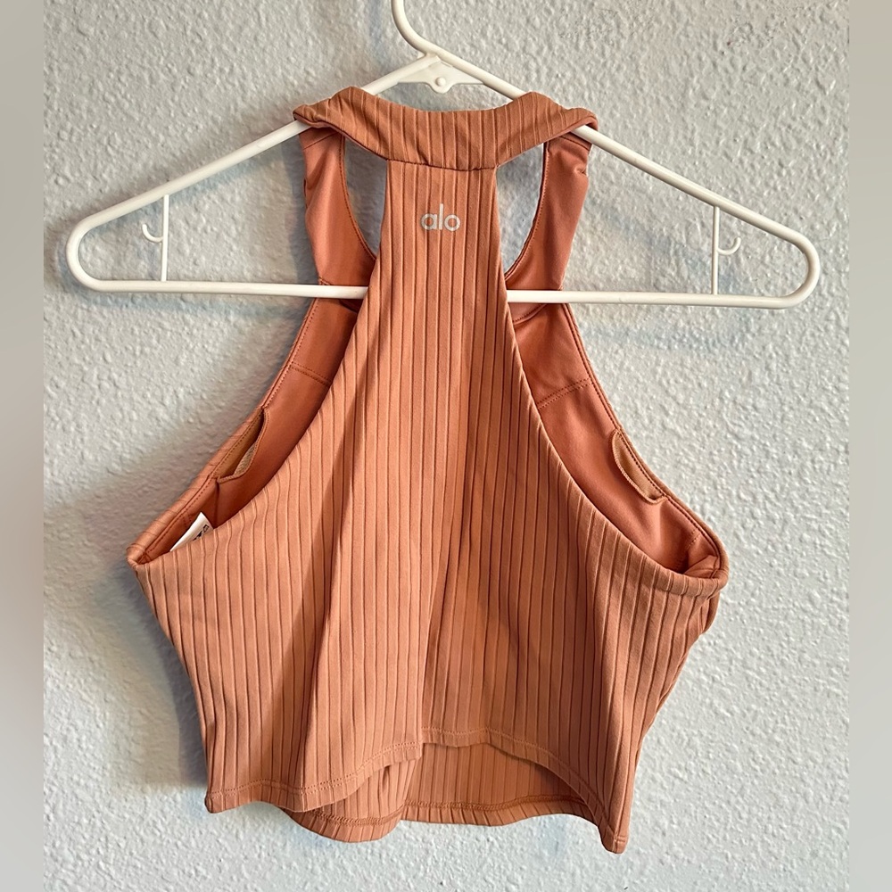 Alo Yoga Unite Rib-Knit Bra Tank - Picture 2 of 4